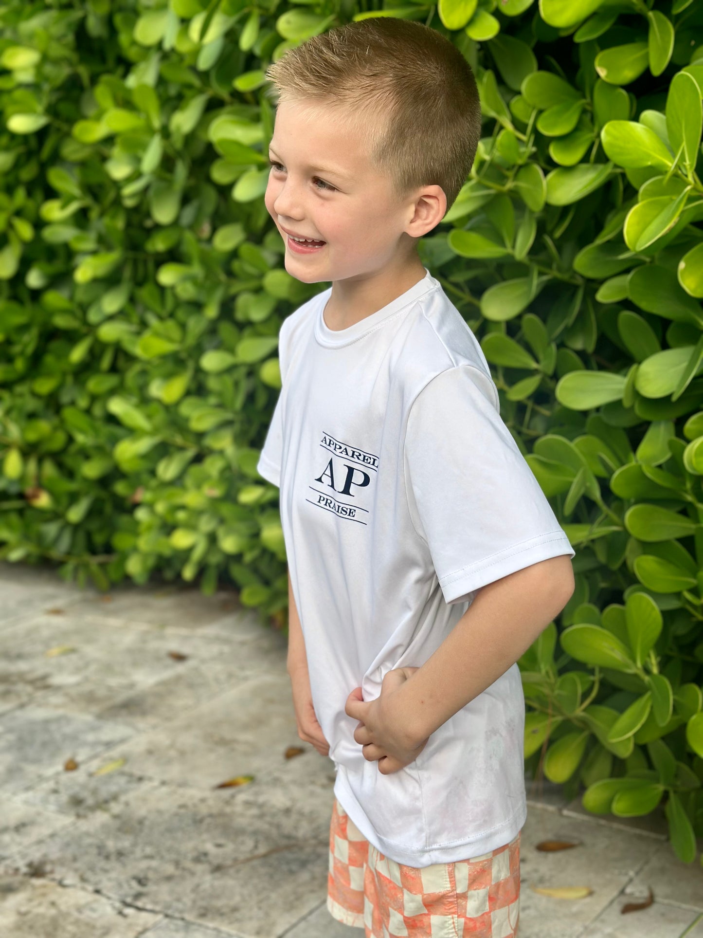 Kid's Fisher Of Men Short Sleeve - White/Navy