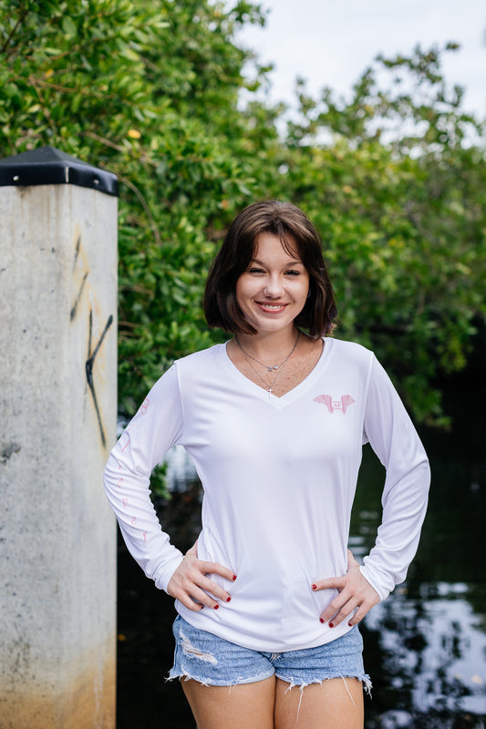 Women's Believer - Long Sleeve white/pink