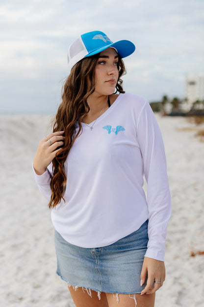 Women's Believer - Long Sleeve white/blue