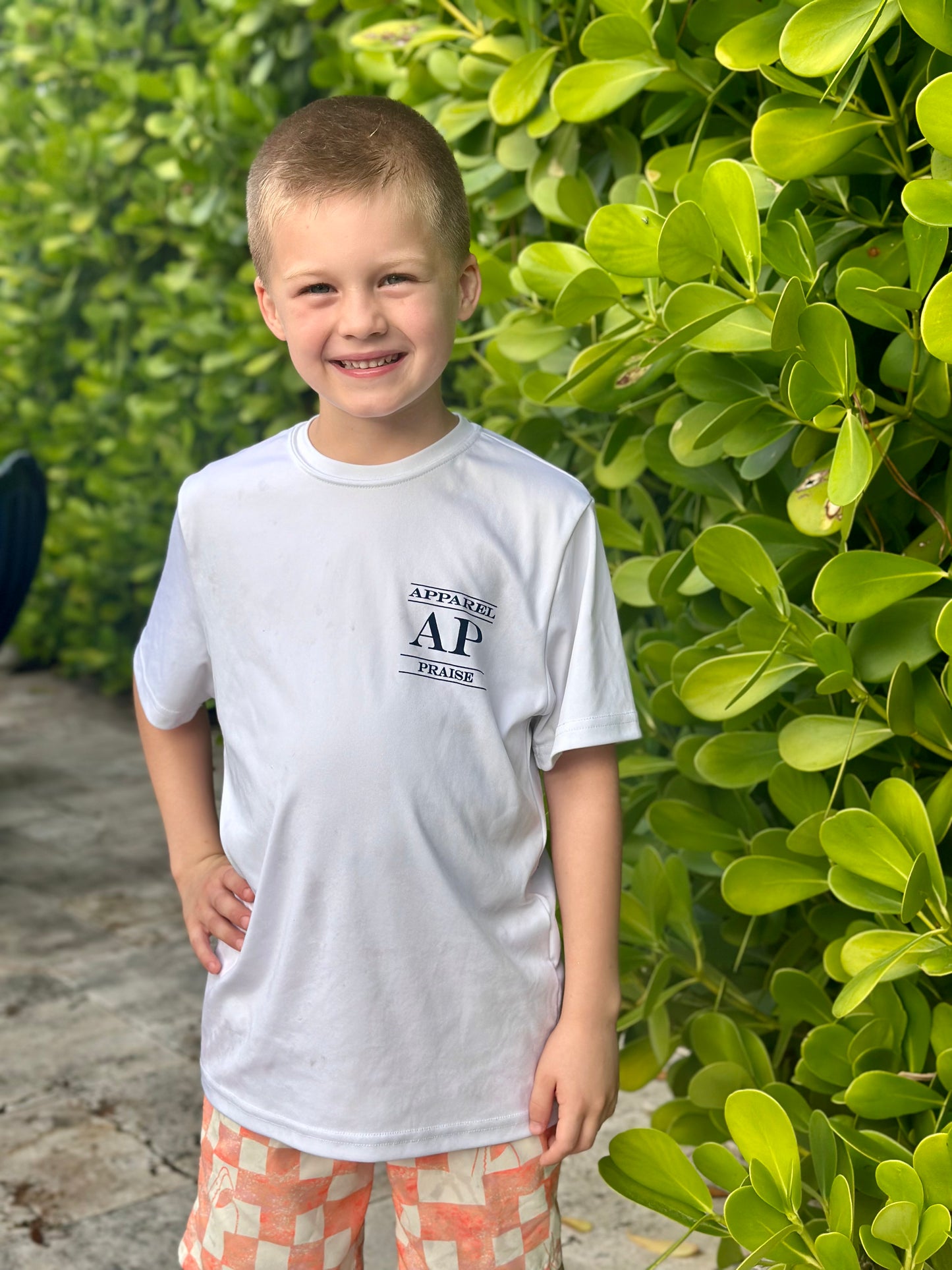 Kid's Fisher Of Men Short Sleeve - White/Navy